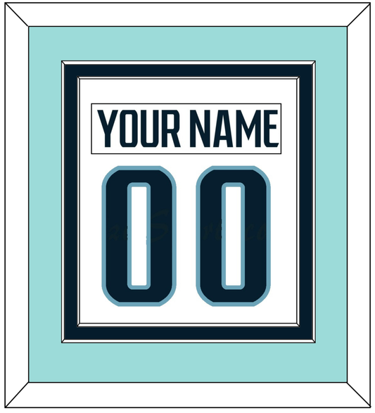 Seattle Nameplate & Number (Back) Combined - Road White - Signature Tier 4