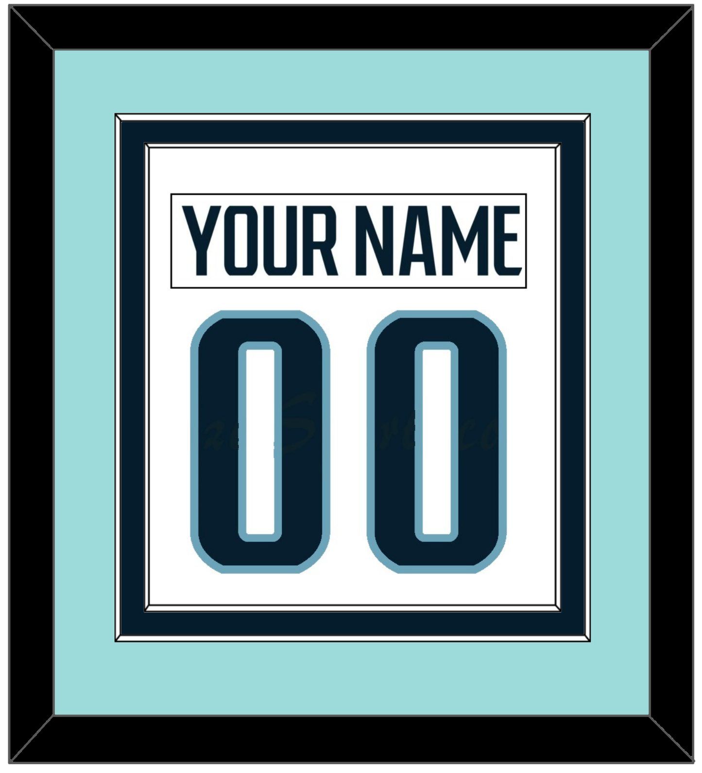 Seattle Nameplate & Number (Back) Combined - Road White - Signature Tier 4