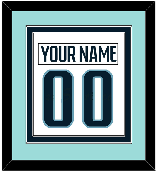 Seattle Nameplate & Number (Back) Combined - Road White - Signature Tier 4