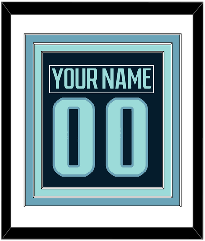 Seattle Nameplate & Number (Back) Combined - Home Navy - Premier Tier 1