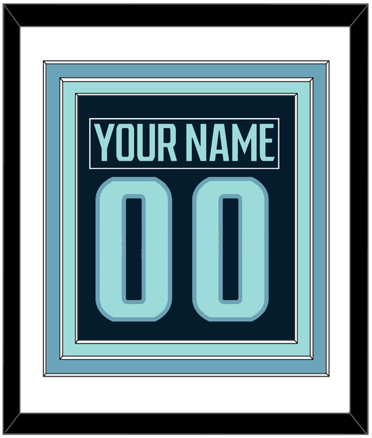 Seattle Nameplate & Number (Back) Combined - Home Navy - Premier Tier 1