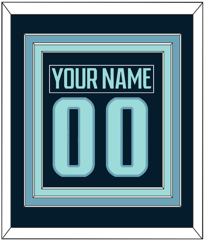Seattle Nameplate & Number (Back) Combined - Home Navy - Premier Tier 2