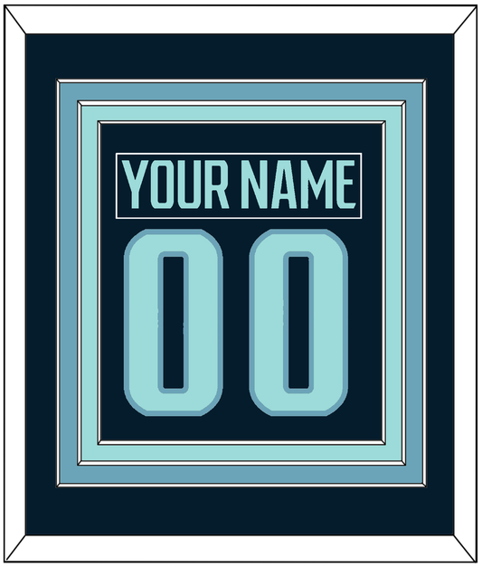 Seattle Nameplate & Number (Back) Combined - Home Navy - Premier Tier 2