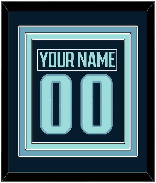 Seattle Nameplate & Number (Back) Combined - Home Navy - Premier Tier 2