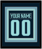 Seattle Nameplate & Number (Back) Combined - Home Navy - Triple Mat 2