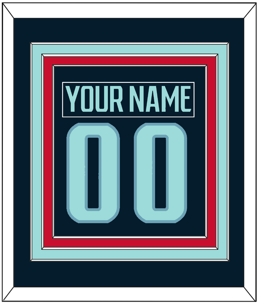 Seattle Nameplate & Number (Back) Combined - Home Navy - Premier Tier 3