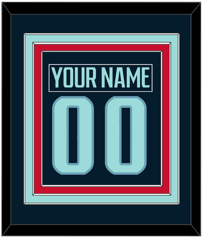 Seattle Nameplate & Number (Back) Combined - Home Navy - Premier Tier 3
