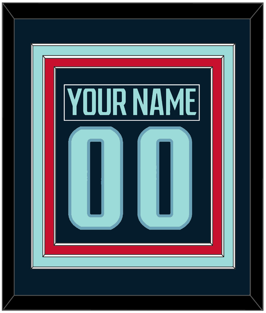 Seattle Nameplate & Number (Back) Combined - Home Navy - Premier Tier 3
