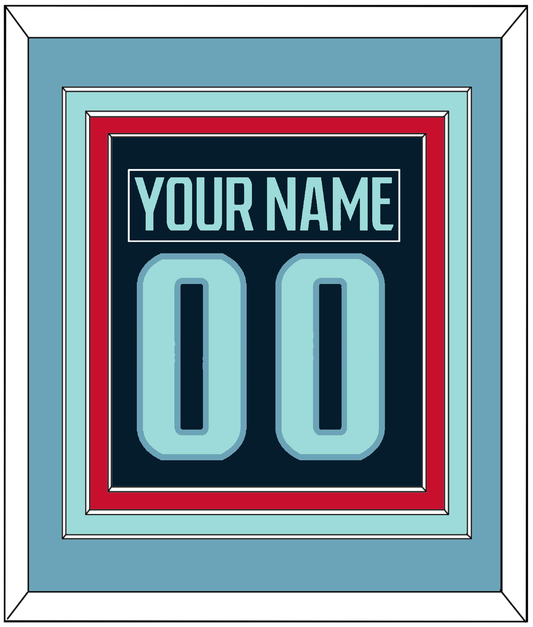 Seattle Nameplate & Number (Back) Combined - Home Navy - Premier Tier 4