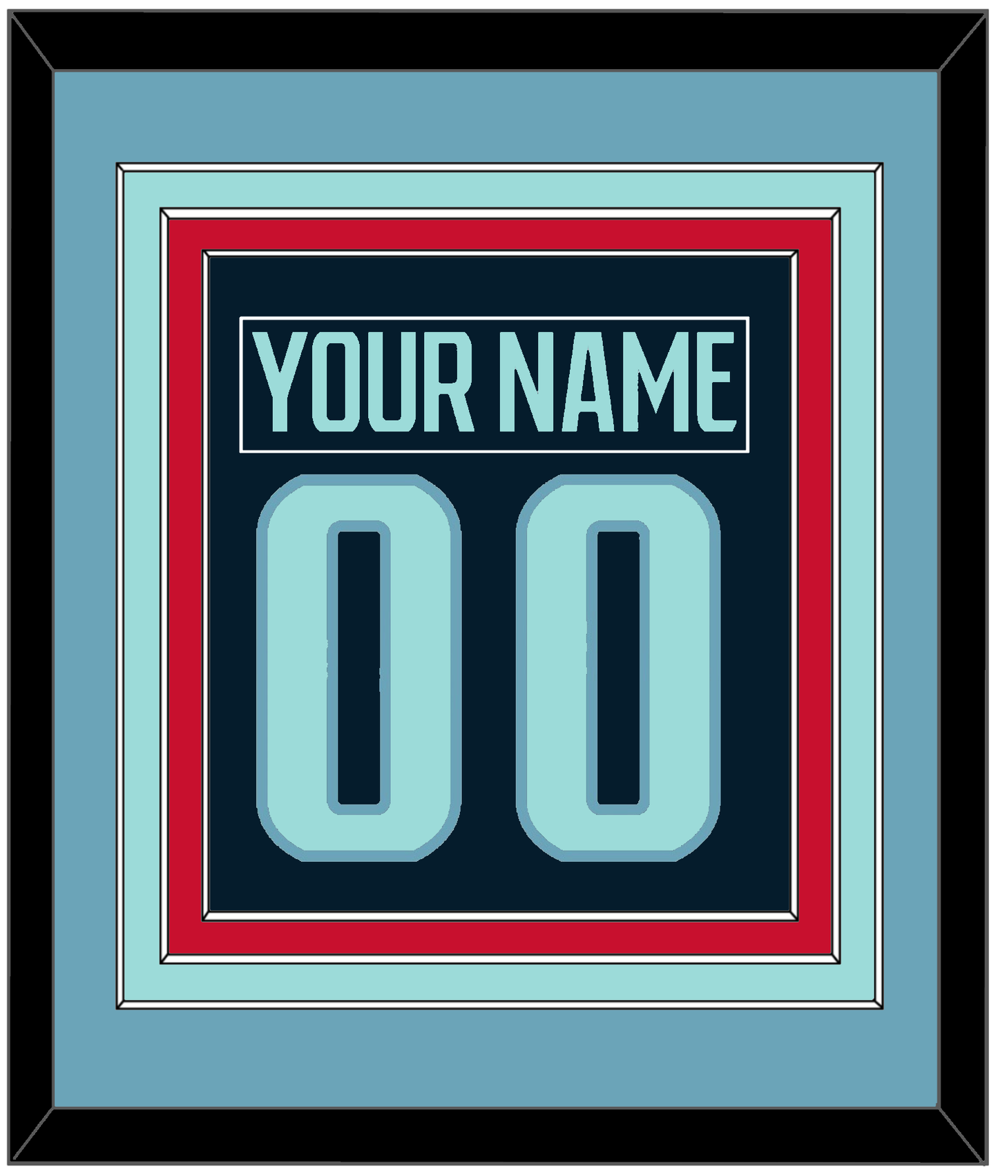Seattle Nameplate & Number (Back) Combined - Home Navy - Premier Tier 4