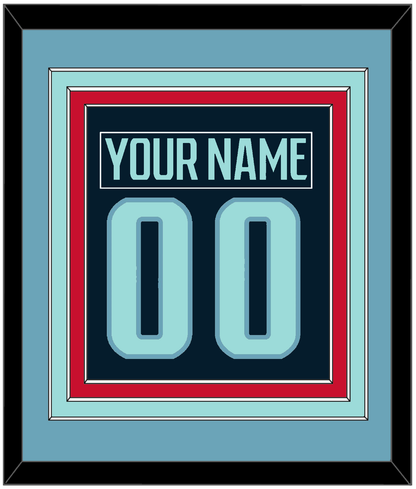 Seattle Nameplate & Number (Back) Combined - Home Navy - Premier Tier 4
