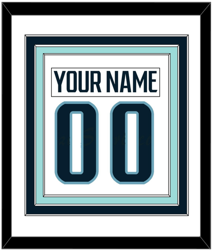 Seattle Nameplate & Number (Back) Combined - Road White - Premier Tier 1