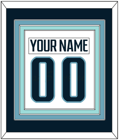 Seattle Nameplate & Number (Back) Combined - Road White - Premier Tier 2