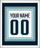 Seattle Nameplate & Number (Back) Combined - Road White - Triple Mat 2