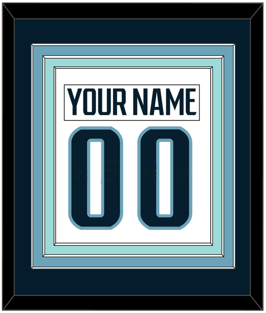 Seattle Nameplate & Number (Back) Combined - Road White - Premier Tier 2