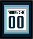 Seattle Nameplate & Number (Back) Combined - Road White - Triple Mat 2