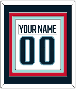 Seattle Nameplate & Number (Back) Combined - Road White - Triple Mat 3