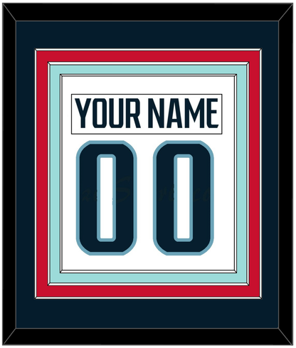Seattle Nameplate & Number (Back) Combined - Road White - Premier Tier 3
