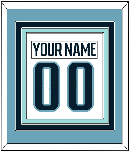 Seattle Nameplate & Number (Back) Combined - Road White - Premier Tier 4