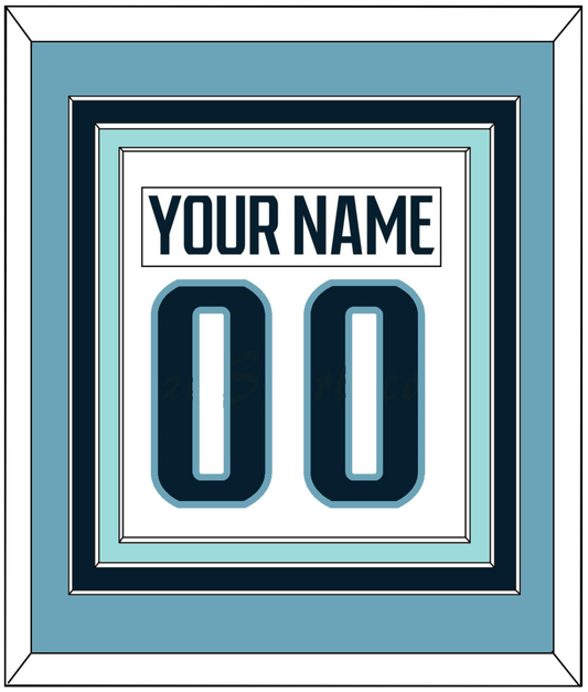 Seattle Nameplate & Number (Back) Combined - Road White - Premier Tier 4