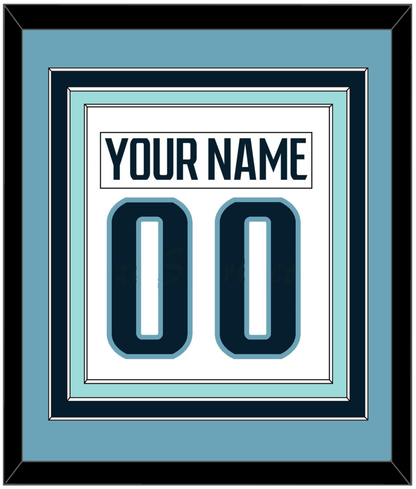 Seattle Nameplate & Number (Back) Combined - Road White - Premier Tier 4