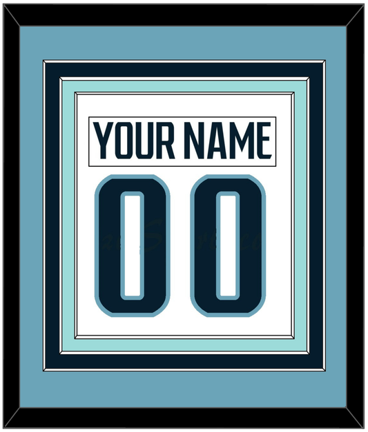 Seattle Nameplate & Number (Back) Combined - Road White - Premier Tier 4