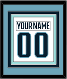 Seattle Nameplate & Number (Back) Combined - Road White - Triple Mat 4