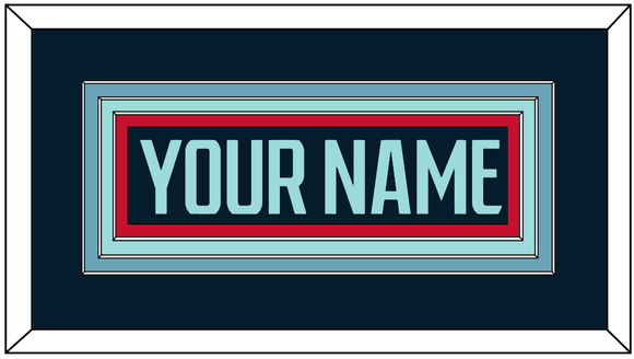 Seattle Nameplate - Home Navy Blue - Triple Mat 2