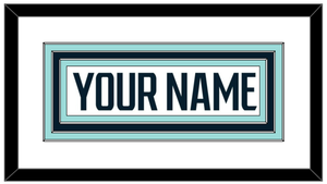 Seattle Nameplate - Road White - Triple Mat 1