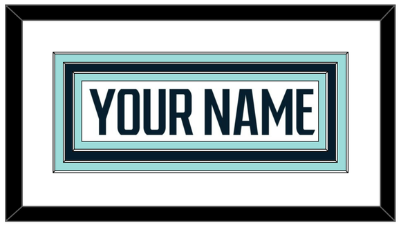 Seattle Nameplate - Road White - Triple Mat 1