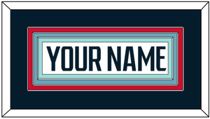 Seattle Nameplate - Road White - Triple Mat 2