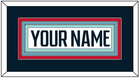 Seattle Nameplate - Road White - Triple Mat 2