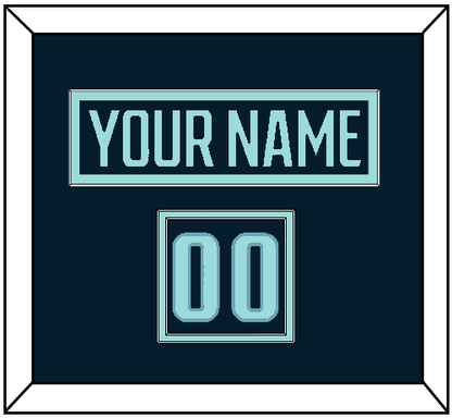 Seattle Nameplate & Number (Shoulder) - Home Navy Blue - Signature Tier 2