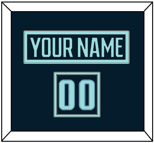 Seattle Nameplate & Number (Shoulder) - Home Navy Blue - Signature Tier 2