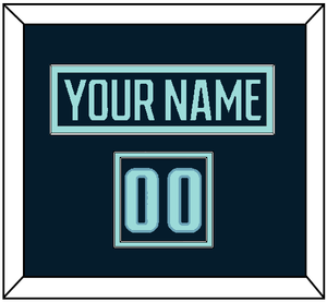 Seattle Nameplate & Number (Shoulder) - Home Navy Blue - Double Mat 2