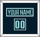 Seattle Nameplate & Number (Shoulder) - Home Navy Blue - Double Mat 2