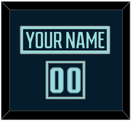 Seattle Nameplate & Number (Shoulder) - Home Navy Blue - Signature Tier 2