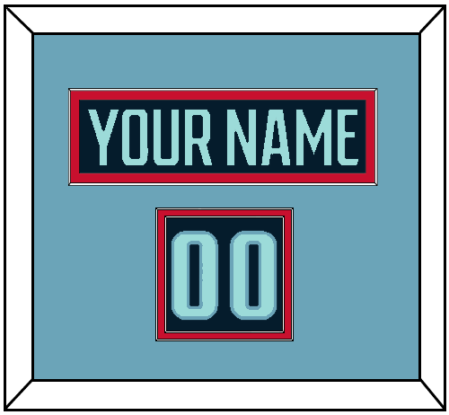 Seattle Nameplate & Number (Shoulder) - Home Navy Blue - Signature Tier 3