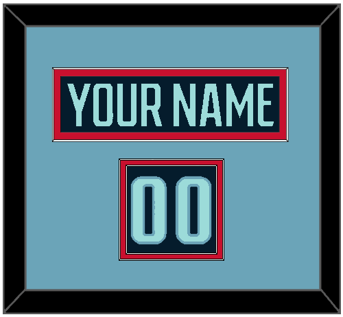 Seattle Nameplate & Number (Shoulder) - Home Navy Blue - Signature Tier 3