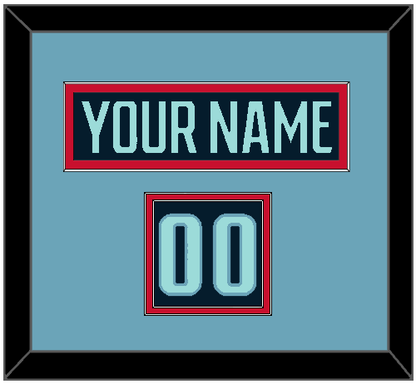Seattle Nameplate & Number (Shoulder) - Home Navy Blue - Signature Tier 3