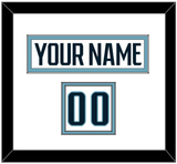 Seattle Nameplate & Number (Shoulder) - Road White - Double Mat 1