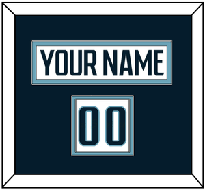 Seattle Nameplate & Number (Shoulder) - Road White - Double Mat 2