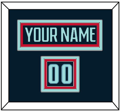 Seattle Nameplate & Number (Shoulder) - Home Navy Blue - Premier Tier 2