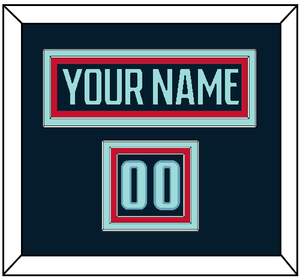 Seattle Nameplate & Number (Shoulder) - Home Navy Blue - Triple Mat 2