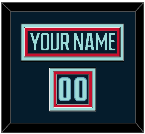 Seattle Nameplate & Number (Shoulder) - Home Navy Blue - Premier Tier 2