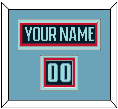 Seattle Nameplate & Number (Shoulder) - Home Navy Blue - Premier Tier 3
