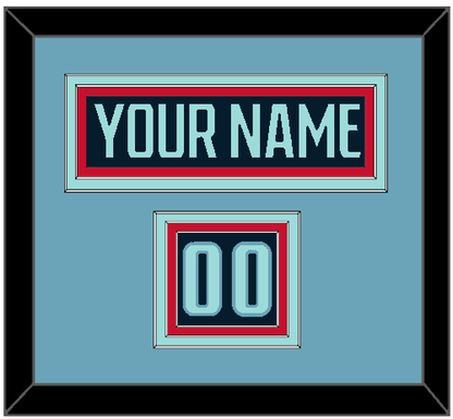 Seattle Nameplate & Number (Shoulder) - Home Navy Blue - Premier Tier 3