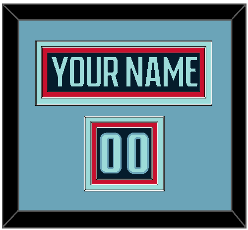 Seattle Nameplate & Number (Shoulder) - Home Navy Blue - Premier Tier 3