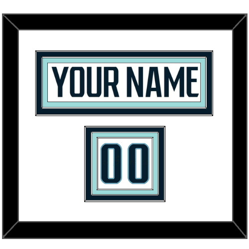 Seattle Nameplate & Number (Shoulder) - Road White - Triple Mat 1