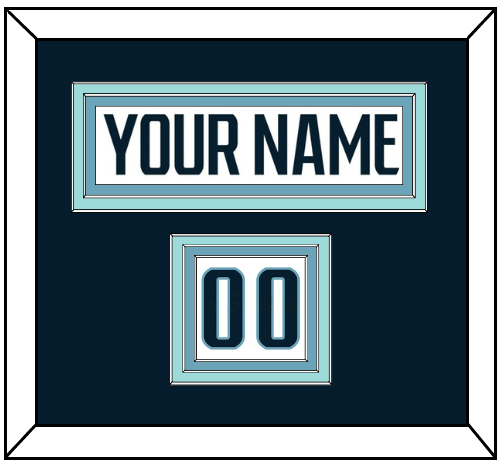 Seattle Nameplate & Number (Shoulder) - Road White - Triple Mat 2